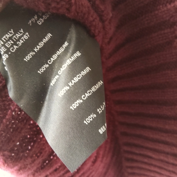 PRADA💥New💥Vintage Burgundy Cashmere Short-sleeve Sweater - Picture 5 of 5